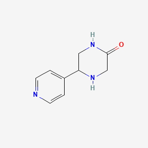 molecular formula C9H11N3O B11788602 5-(Pyridin-4-YL)piperazin-2-one 