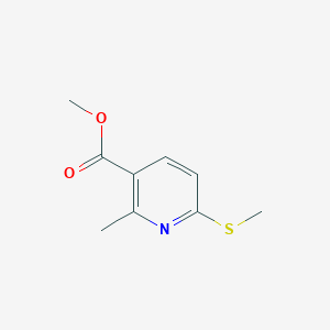 molecular formula C9H11NO2S B11788704 Methyl 2-methyl-6-(methylthio)nicotinate 