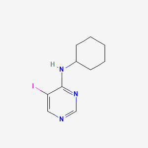 molecular formula C10H14IN3 B11788749 N-cyclohexyl-5-iodopyrimidin-4-amine 