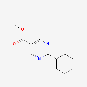 molecular formula C13H18N2O2 B11788772 Ethyl 2-cyclohexylpyrimidine-5-carboxylate 