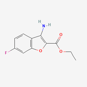 molecular formula C11H10FNO3 B11788843 Ethyl 3-amino-6-fluorobenzofuran-2-carboxylate 