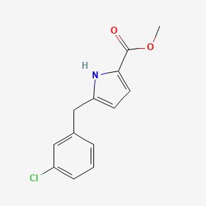 molecular formula C13H12ClNO2 B11788930 Methyl 5-(3-chlorobenzyl)-1H-pyrrole-2-carboxylate 