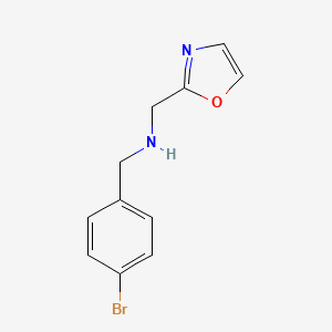 molecular formula C11H11BrN2O B11788964 N-(4-Bromobenzyl)-1-(oxazol-2-YL)methanamine CAS No. 1398504-17-0