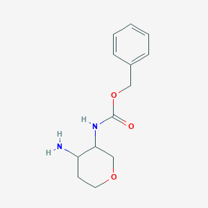 molecular formula C13H18N2O3 B11789026 Benzyl (4-aminotetrahydro-2H-pyran-3-YL)carbamate 