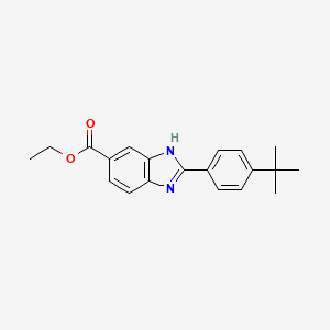 molecular formula C20H22N2O2 B11789032 Ethyl 2-(4-(tert-butyl)phenyl)-1H-benzo[d]imidazole-6-carboxylate 