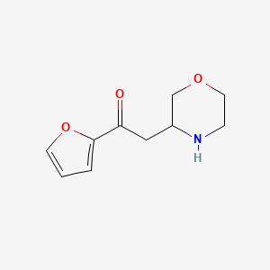 molecular formula C10H13NO3 B11789160 1-(Furan-2-yl)-2-(morpholin-3-yl)ethanone 