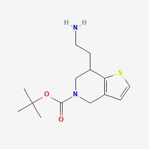 molecular formula C14H22N2O2S B11789202 tert-Butyl 7-(2-aminoethyl)-6,7-dihydrothieno[3,2-c]pyridine-5(4H)-carboxylate 