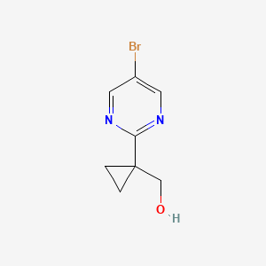 molecular formula C8H9BrN2O B11789206 (1-(5-Bromopyrimidin-2-YL)cyclopropyl)methanol 