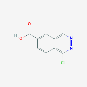 molecular formula C9H5ClN2O2 B11789266 1-Chlorophthalazine-6-carboxylic acid 