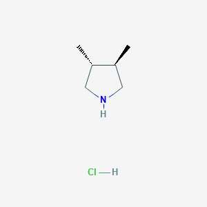 molecular formula C6H14ClN B11789271 trans-3,4-Dimethylpyrrolidinehydrochloride 