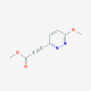 molecular formula C9H8N2O3 B11789349 Methyl 3-(6-methoxypyridazin-3-yl)propiolate 