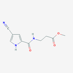 molecular formula C10H11N3O3 B11789369 Methyl 3-(4-cyano-1H-pyrrole-2-carboxamido)propanoate 