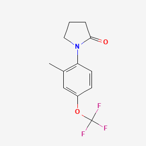 molecular formula C12H12F3NO2 B11789428 1-(2-Methyl-4-(trifluoromethoxy)phenyl)pyrrolidin-2-one 