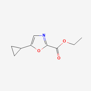 molecular formula C9H11NO3 B11789547 Ethyl 5-cyclopropyloxazole-2-carboxylate 