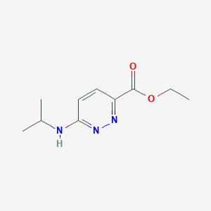 molecular formula C10H15N3O2 B11789550 Ethyl 6-(Isopropylamino)pyridazine-3-carboxylate 