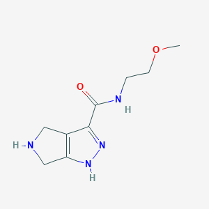 molecular formula C9H14N4O2 B11789660 N-(2-Methoxyethyl)-2,4,5,6-tetrahydropyrrolo[3,4-c]pyrazole-3-carboxamide 
