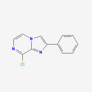 molecular formula C12H8ClN3 B11789675 8-Chloro-2-phenylimidazo[1,2-A]pyrazine 