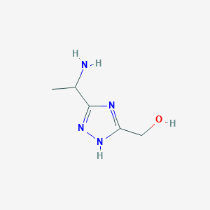 molecular formula C5H10N4O B11789693 (5-(1-Aminoethyl)-1H-1,2,4-triazol-3-yl)methanol 