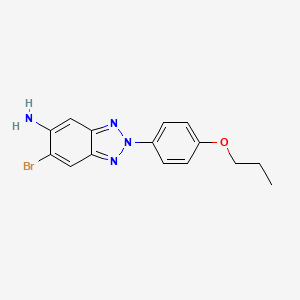 molecular formula C15H15BrN4O B11789713 6-Bromo-2-(4-propoxyphenyl)-2H-benzo[d][1,2,3]triazol-5-amine CAS No. 1706450-07-8