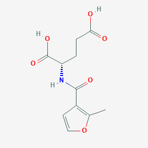 molecular formula C11H13NO6 B11789791 (S)-2-(2-Methylfuran-3-carboxamido)pentanedioicacid 