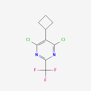 molecular formula C9H7Cl2F3N2 B11789819 4,6-Dichloro-5-cyclobutyl-2-(trifluoromethyl)pyrimidine CAS No. 1706455-38-0