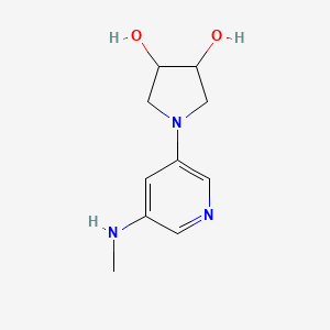 molecular formula C10H15N3O2 B11789830 1-(5-(Methylamino)pyridin-3-yl)pyrrolidine-3,4-diol 
