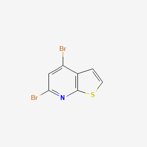 molecular formula C7H3Br2NS B11789859 4,6-Dibromothieno[2,3-b]pyridine 
