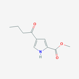 molecular formula C10H13NO3 B11790009 Methyl 4-butyryl-1H-pyrrole-2-carboxylate 