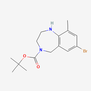 molecular formula C15H21BrN2O2 B11790105 Tert-butyl 7-bromo-9-methyl-2,3-dihydro-1H-benzo[E][1,4]diazepine-4(5H)-carboxylate 