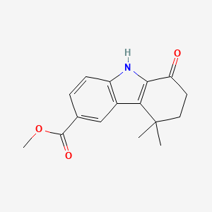 molecular formula C16H17NO3 B11790168 Methyl 4,4-dimethyl-1-oxo-2,3,4,9-tetrahydro-1H-carbazole-6-carboxylate CAS No. 1424995-10-7