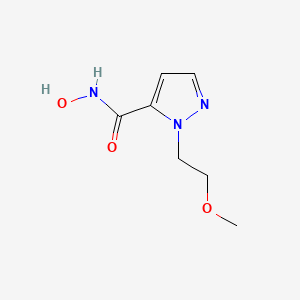 molecular formula C7H11N3O3 B11790232 N-Hydroxy-1-(2-methoxyethyl)-1H-pyrazole-5-carboxamide 