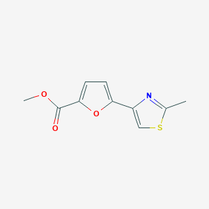molecular formula C10H9NO3S B11790233 Methyl5-(2-methylthiazol-4-yl)furan-2-carboxylate 
