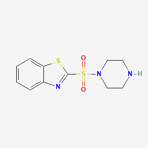 molecular formula C11H13N3O2S2 B11790299 2-(Piperazin-1-ylsulfonyl)benzo[d]thiazole 
