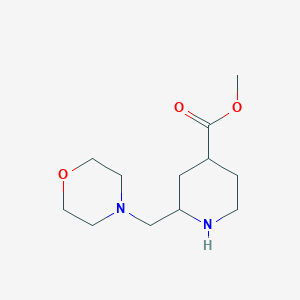 molecular formula C12H22N2O3 B11790316 Methyl 2-(morpholinomethyl)piperidine-4-carboxylate 
