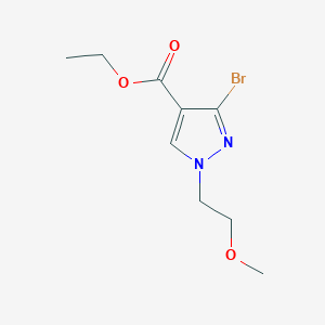 molecular formula C9H13BrN2O3 B11790368 Ethyl 3-bromo-1-(2-methoxyethyl)-1H-pyrazole-4-carboxylate 