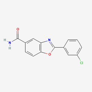 molecular formula C14H9ClN2O2 B11790438 2-(3-Chlorophenyl)benzo[d]oxazole-5-carboxamide CAS No. 1706454-31-0