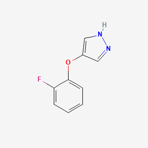 molecular formula C9H7FN2O B11790458 4-(2-Fluorophenoxy)-1H-pyrazole 