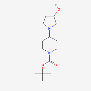 molecular formula C14H26N2O3 B11790489 Tert-butyl 4-(3-hydroxypyrrolidin-1-YL)piperidine-1-carboxylate 
