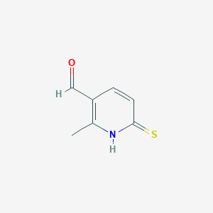 molecular formula C7H7NOS B11790734 6-Mercapto-2-methylnicotinaldehyde 