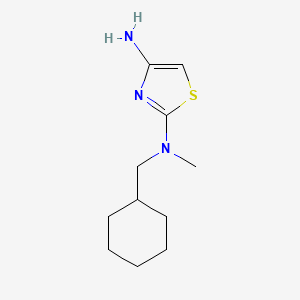 molecular formula C11H19N3S B11790759 N2-(Cyclohexylmethyl)-N2-methylthiazole-2,4-diamine 