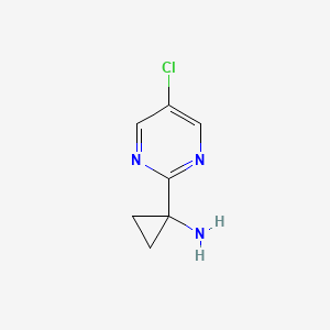 molecular formula C7H8ClN3 B11790814 1-(5-Chloropyrimidin-2-yl)cyclopropanamine 