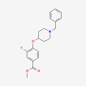 molecular formula C20H22FNO3 B11790949 Methyl 4-((1-benzylpiperidin-4-yl)oxy)-3-fluorobenzoate 