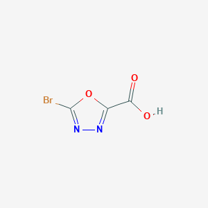 molecular formula C3HBrN2O3 B11790955 5-Bromo-1,3,4-oxadiazole-2-carboxylic acid 