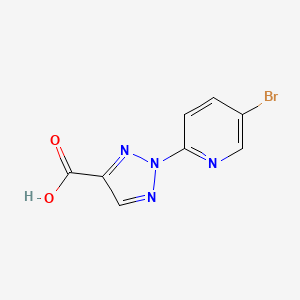 molecular formula C8H5BrN4O2 B11790956 2-(5-Bromopyridin-2-yl)-2H-1,2,3-triazole-4-carboxylic acid 