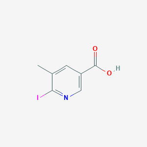 molecular formula C7H6INO2 B11791153 6-Iodo-5-methylnicotinic acid 