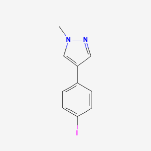molecular formula C10H9IN2 B11791248 4-(4-Iodophenyl)-1-methyl-1H-pyrazole 