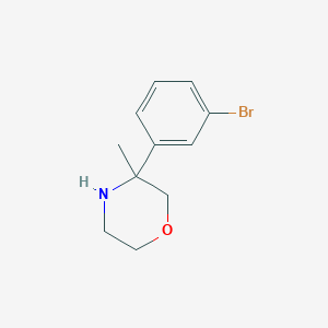 molecular formula C11H14BrNO B11791270 3-(3-Bromophenyl)-3-methylmorpholine CAS No. 1398504-27-2