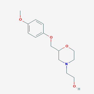 molecular formula C14H21NO4 B11791303 2-(2-((4-Methoxyphenoxy)methyl)morpholino)ethanol 