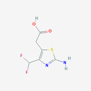 molecular formula C6H6F2N2O2S B11791405 2-(2-Amino-4-(difluoromethyl)thiazol-5-yl)acetic acid 