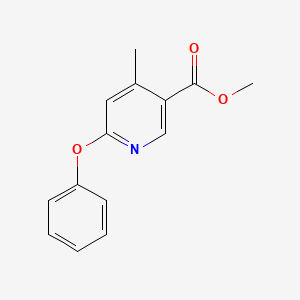 molecular formula C14H13NO3 B11791478 Methyl 4-methyl-6-phenoxynicotinate 